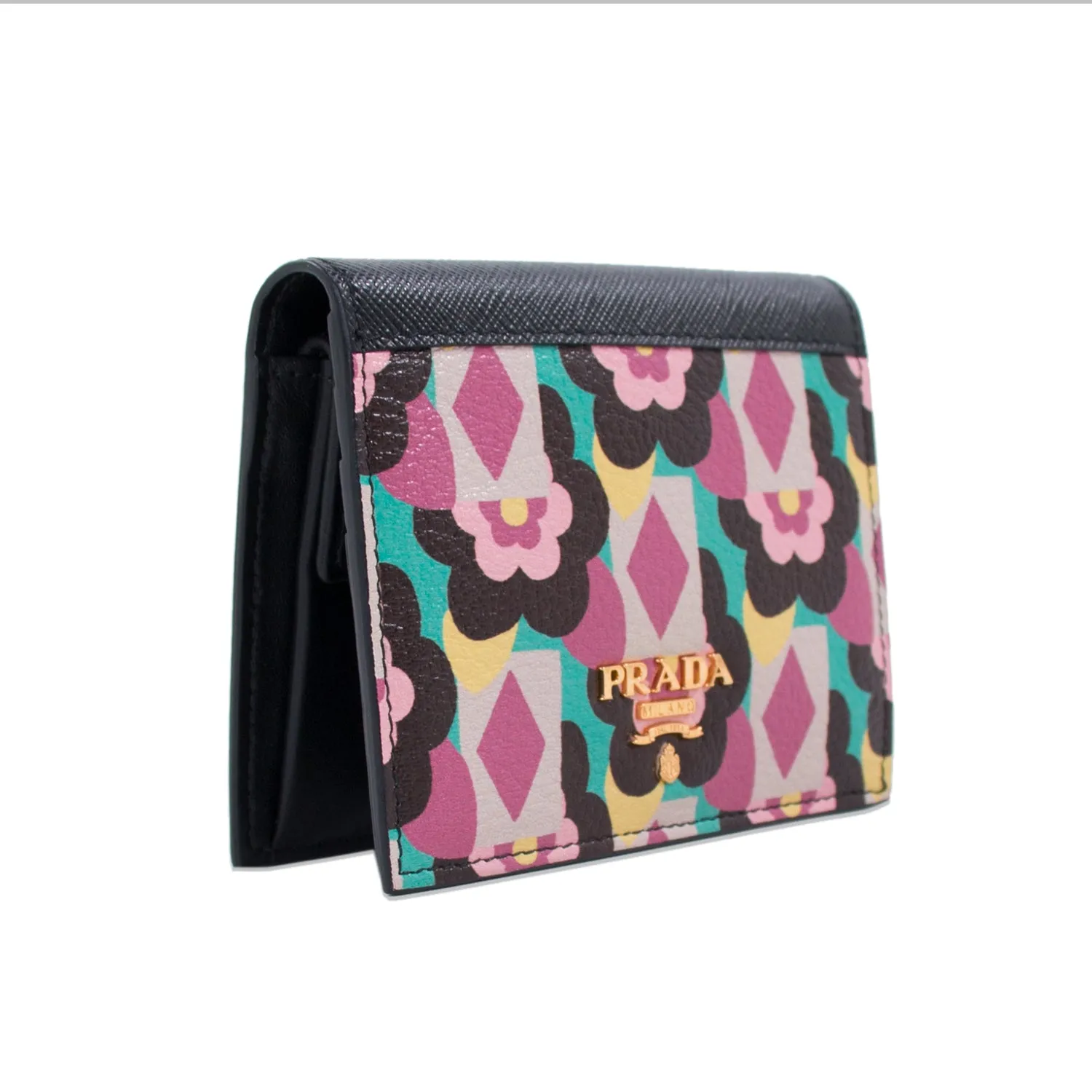Prada Floral Flap Wallet