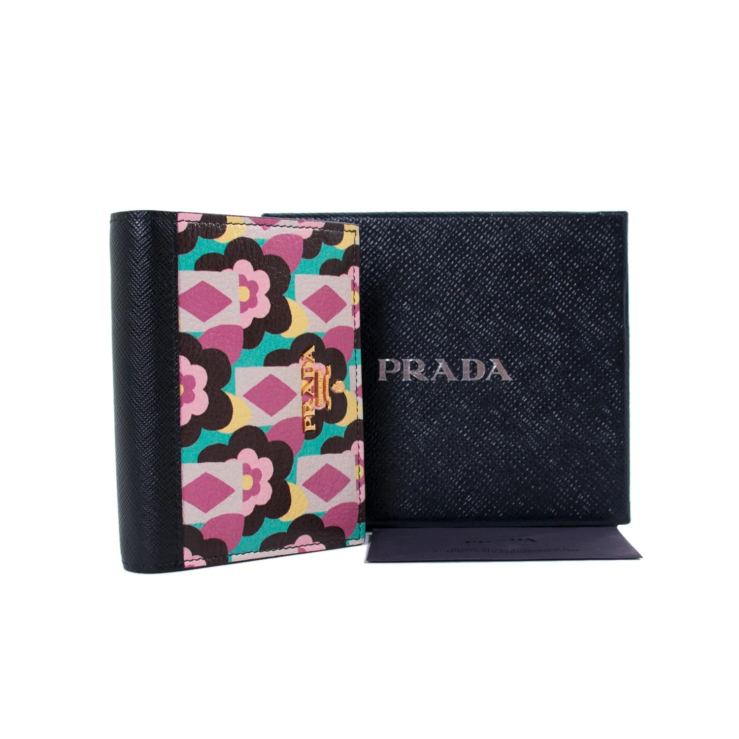 Prada Floral Flap Wallet