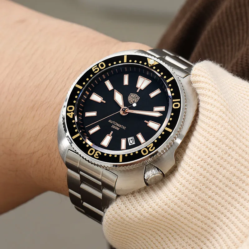 ★Pre-Owned★Watchdives Land Tortoisen WD6105 Dive Watch