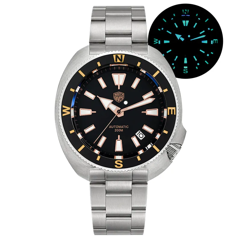 ★Pre-Owned★Watchdives Land Tortoisen WD6105 Dive Watch