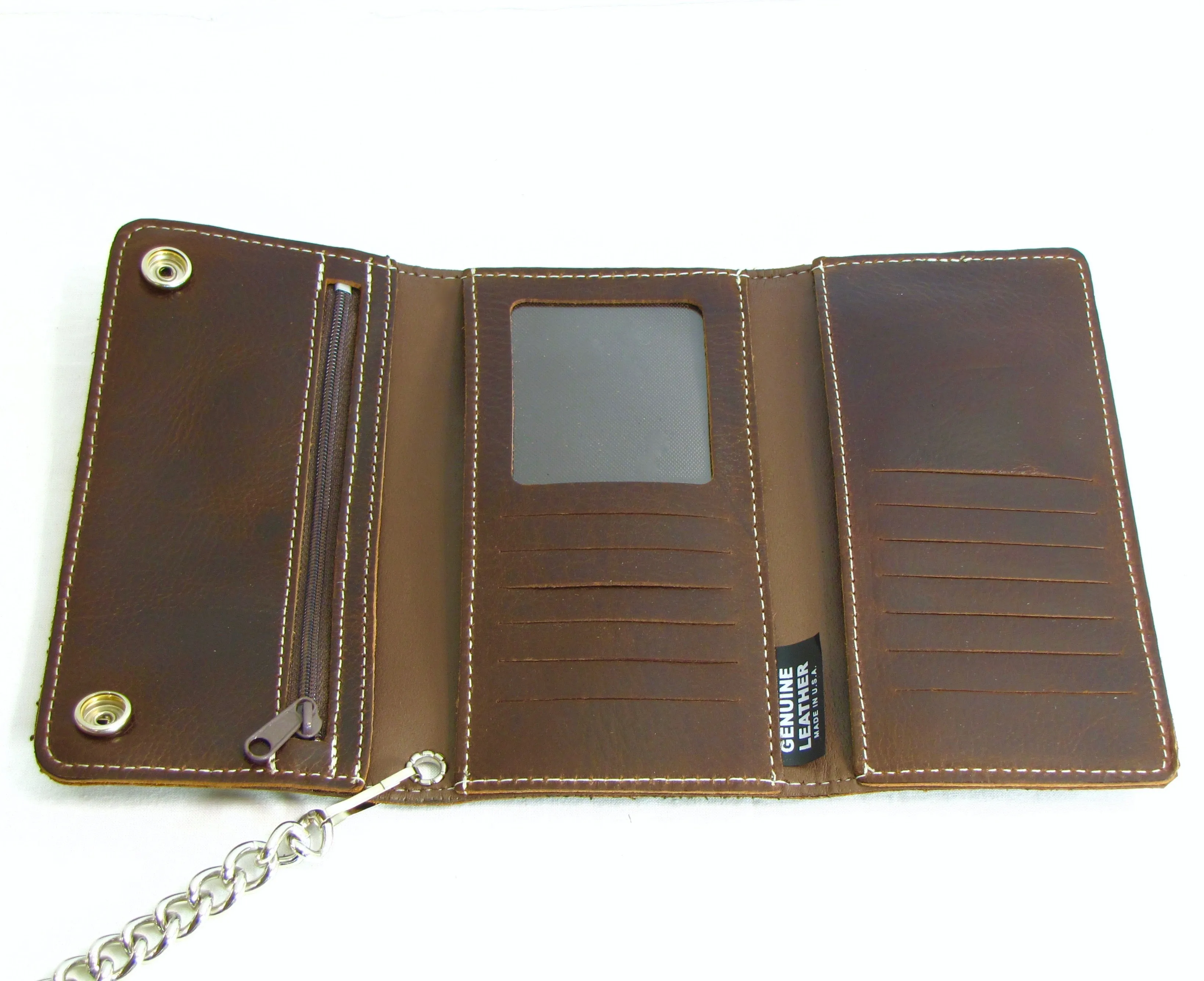 Premium Credit Card Tri-Fold Wallet w/ Wrist Strap