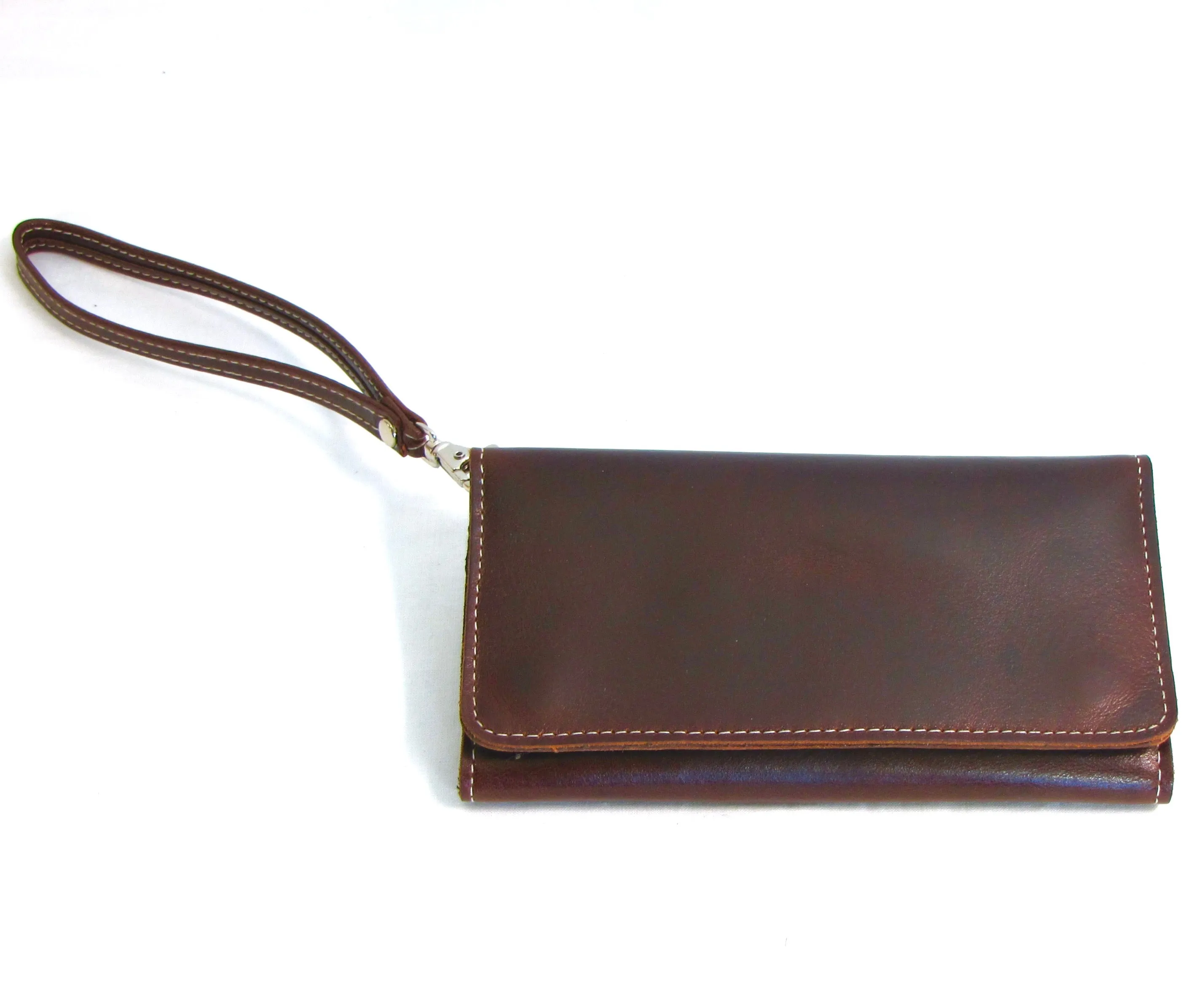 Premium Credit Card Tri-Fold Wallet w/ Wrist Strap