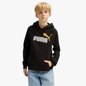 Puma Boys Ess 2 Color No 1 Logo Hoody Black