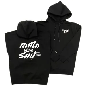 PURPOSE BUILT "BUILD YOUR SH!T" MEN'S HOODIE PULLOVER BLACK / WHITE