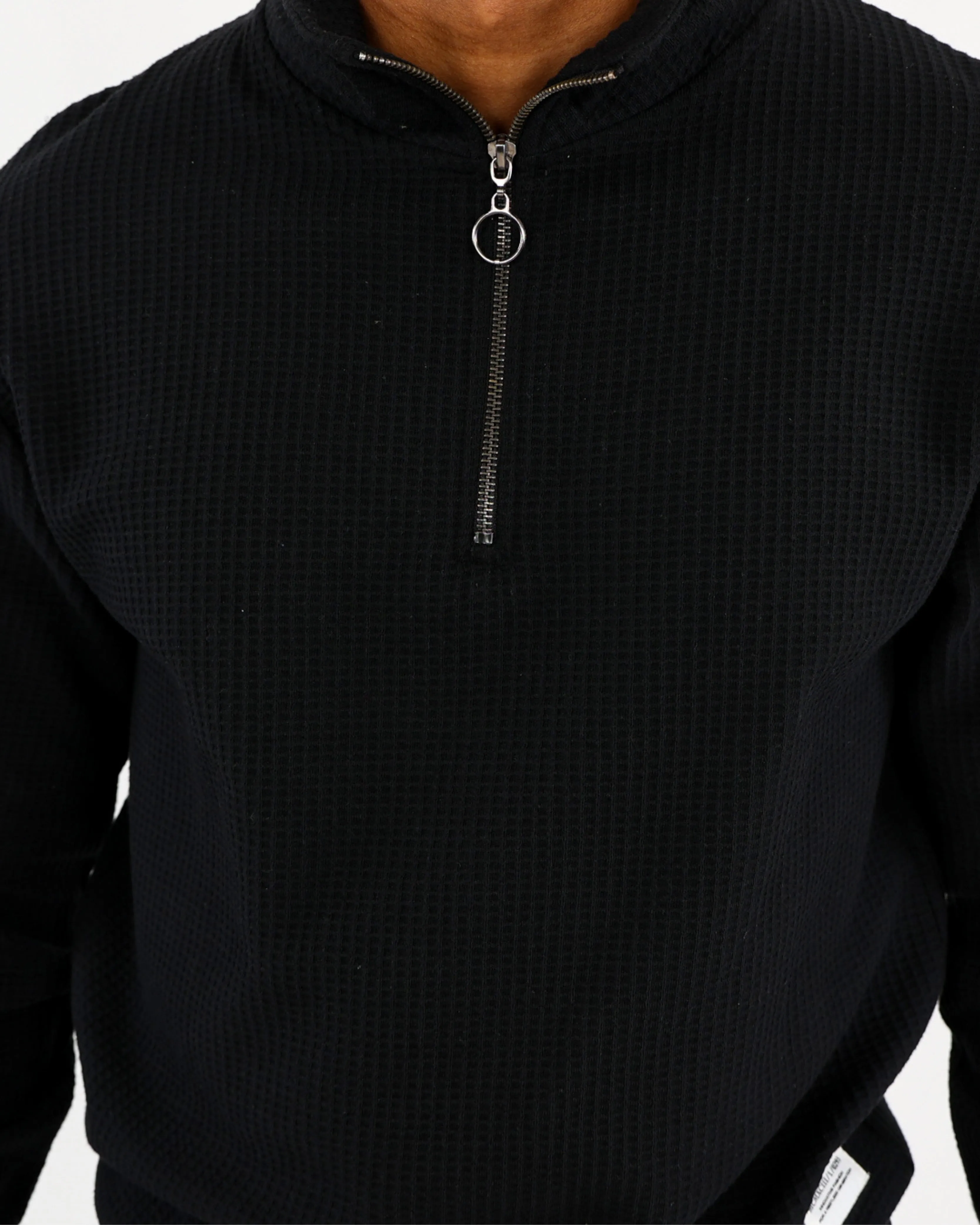 Quarter Zip Waffle Active Top