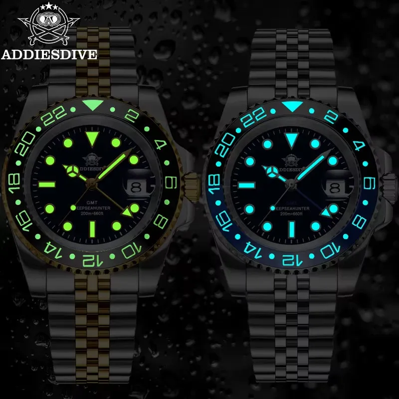 Quartz Watch for Men 40Mm Ceramic Bezel Stainless Steel Business Relogio Masculino BGW9 Luminous 20Bar Dive Watch