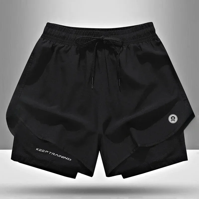 Quick-Dry Ice Silk Sports Shorts — Summer Yoga & Training for Men & Women