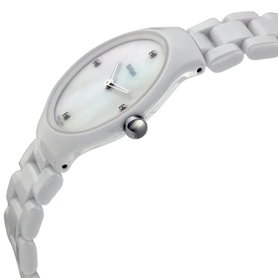 Rado Thinline Mother of Pearl Dial White Ceramic Watch R27958902