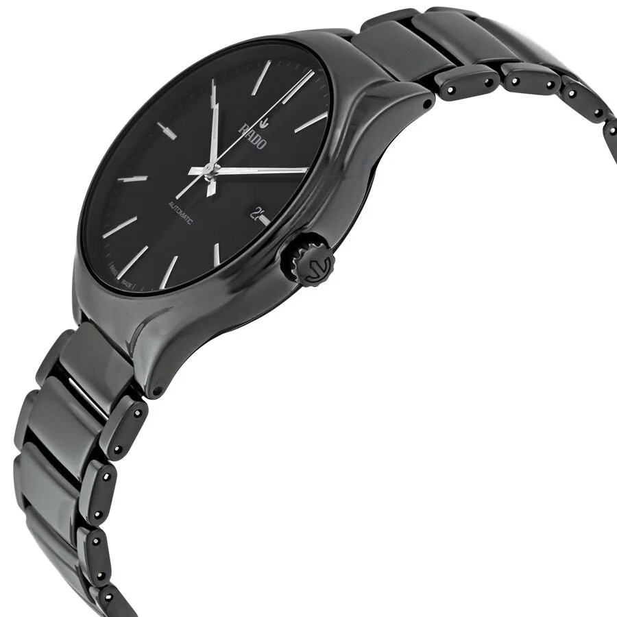 Rado True Automatic Black Dial Black Ceramic Men's Watch R27056152