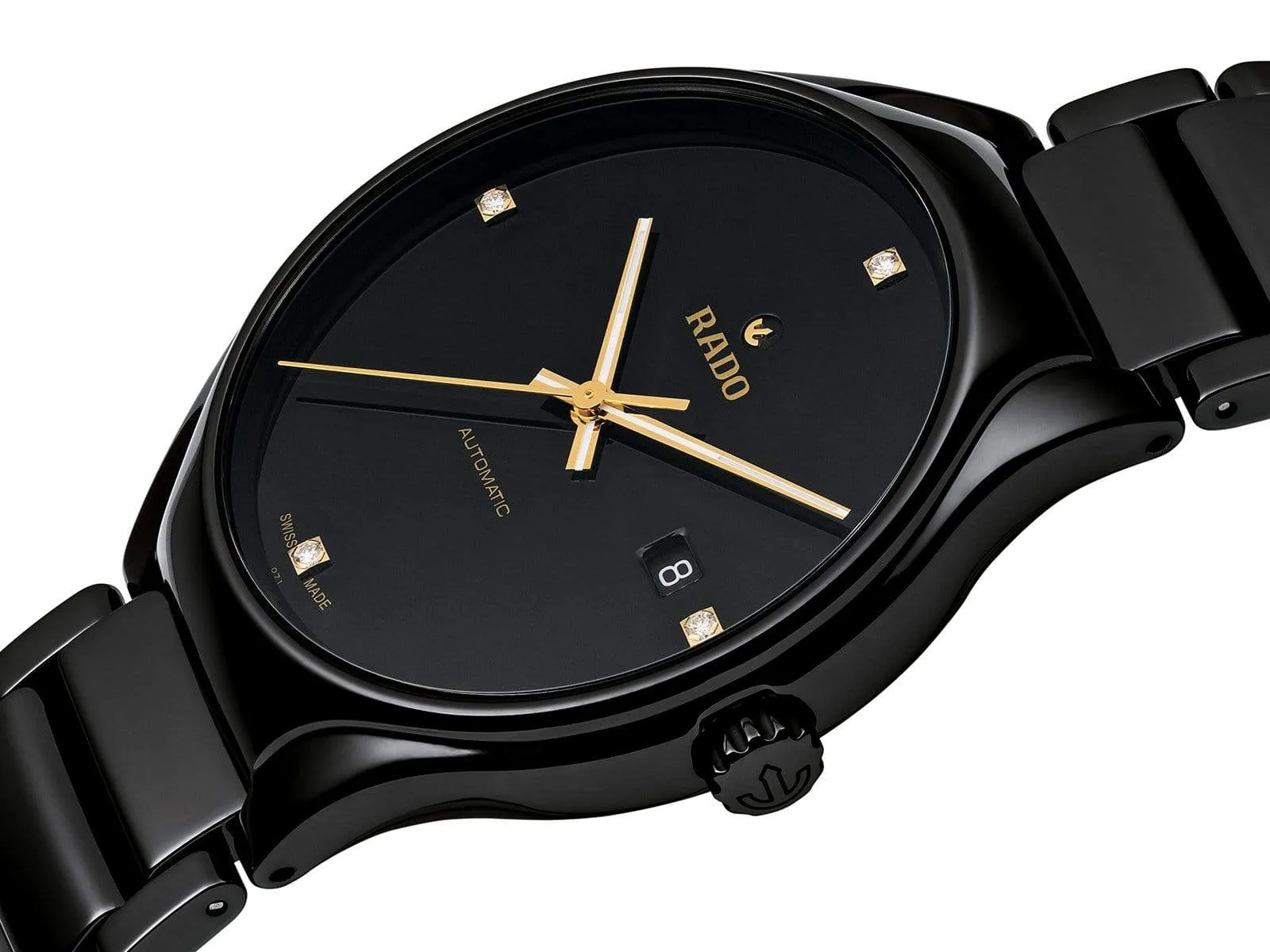 RADO True Automatic Diamonds 40mm Black Ceramic Men's Watch R27056712