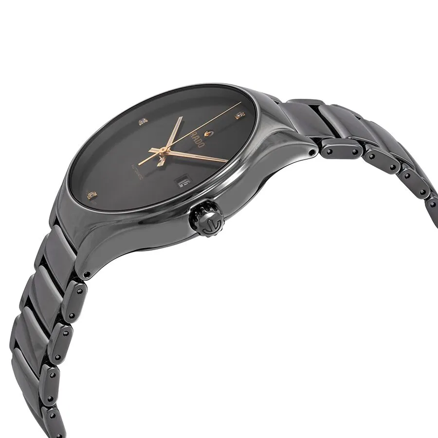 Rado True Grey Diamond Dial Automatic Men's Ceramic Watch R27057712