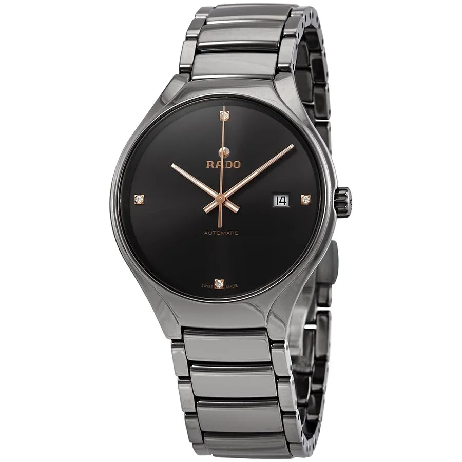 Rado True Grey Diamond Dial Automatic Men's Ceramic Watch R27057712