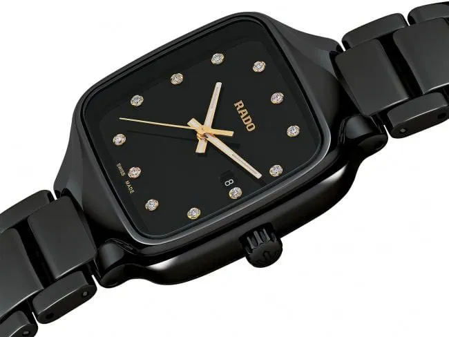 RADO True Square Diamonds Black Ceramic Women's Watch R27080702