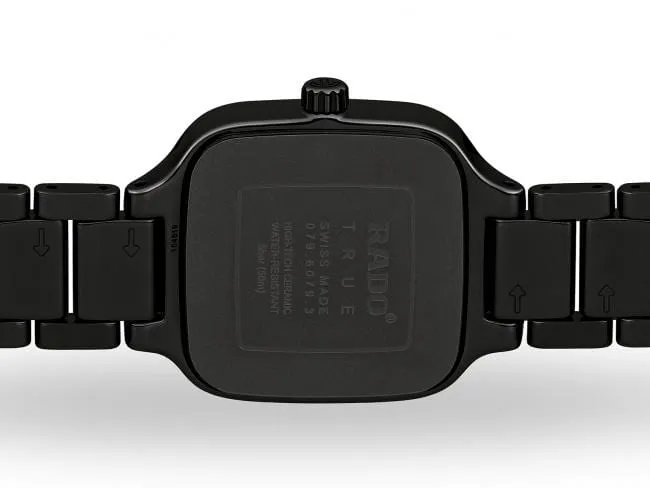 RADO True Square Diamonds Black Ceramic Women's Watch R27080702