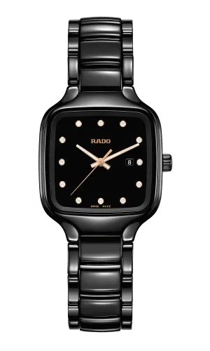 RADO True Square Diamonds Black Ceramic Women's Watch R27080702