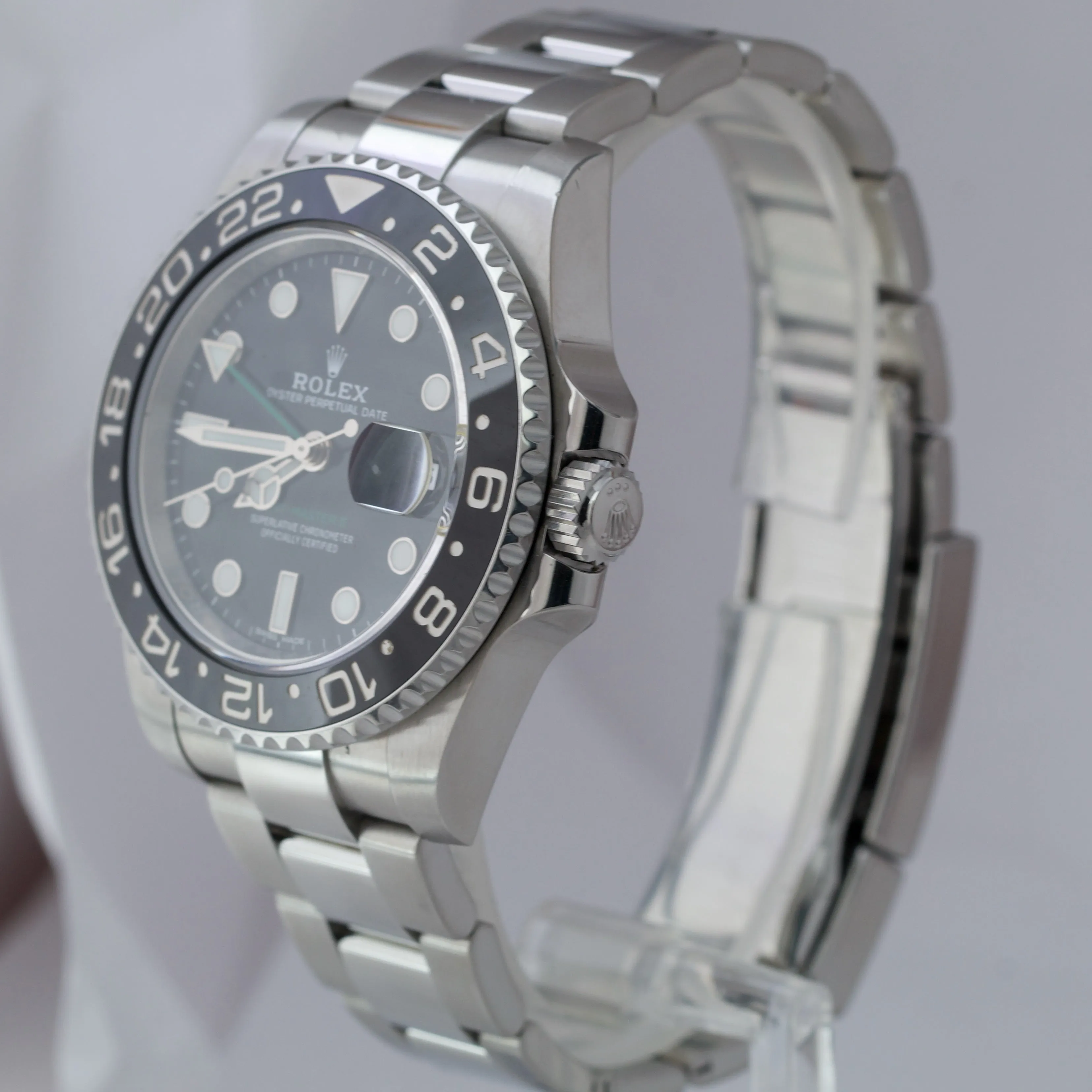 RANDOM SERIAL Men's Rolex GMT-Master II Black 40mm Ceramic Steel 116710 Watch