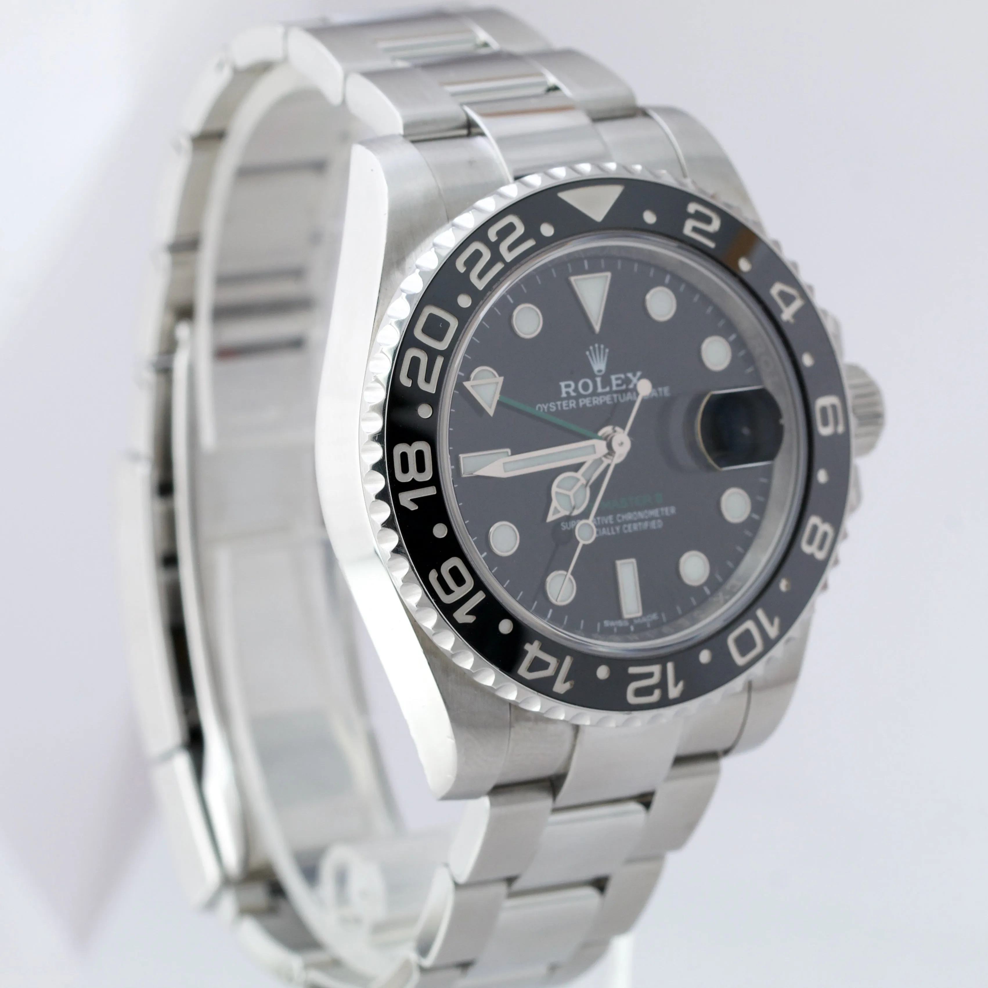 RANDOM SERIAL Men's Rolex GMT-Master II Black 40mm Ceramic Steel 116710 Watch