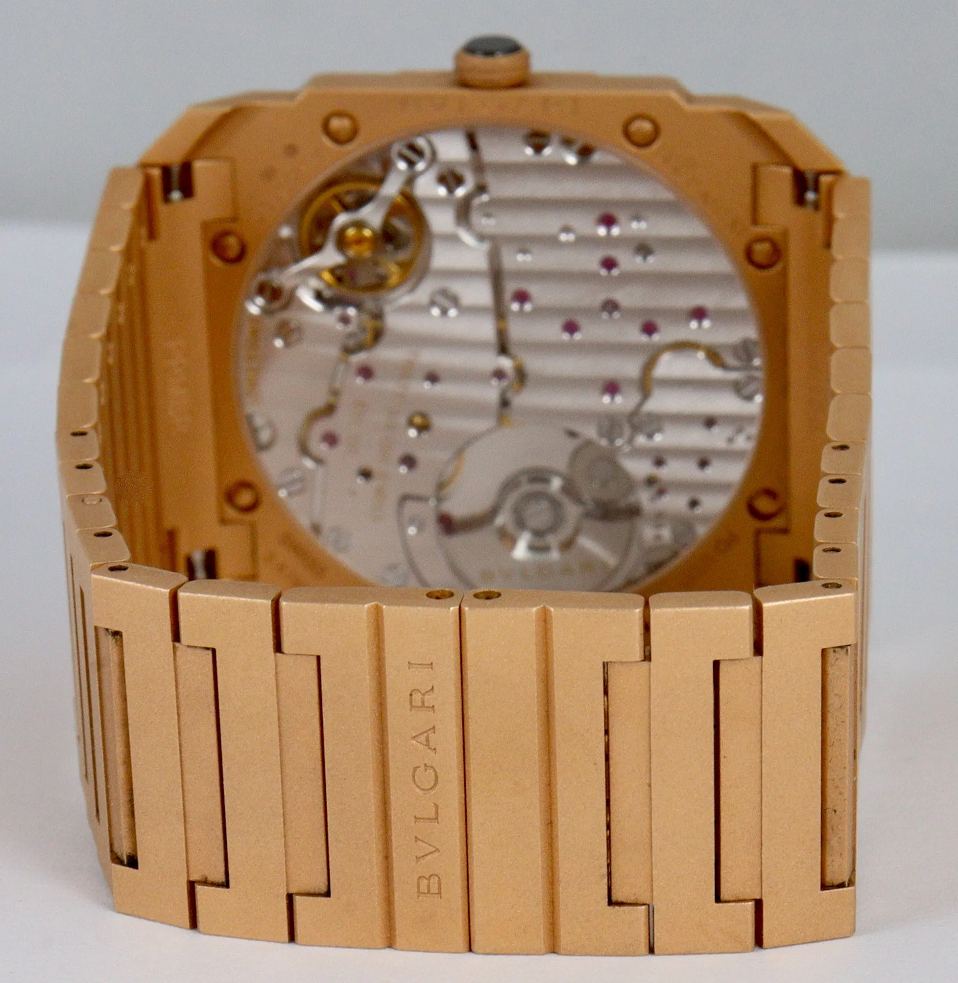 RARE Bulgari Octo Finissimo Extra Thin 18K Rose Gold Blue Arab Bvlgari 102912