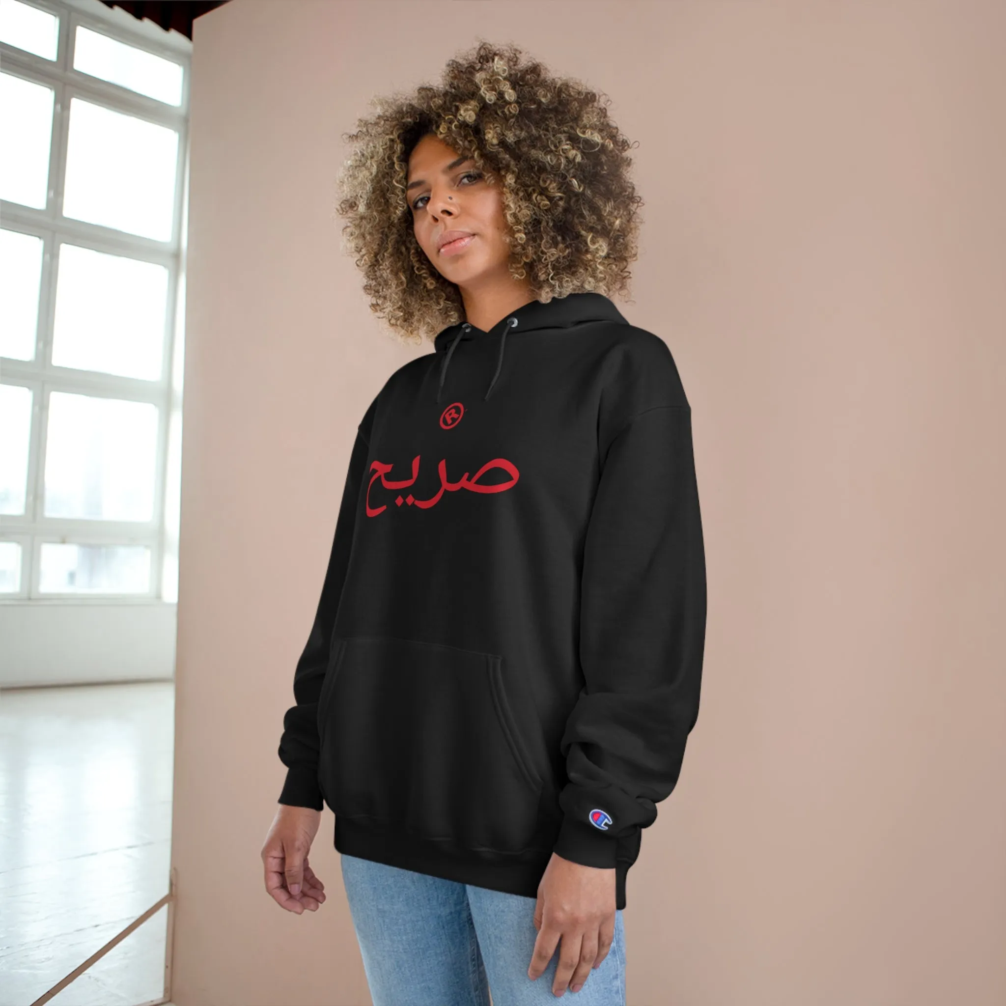 Raw sushi "RAW ARABIC" Champion Hoodie BLK/RED