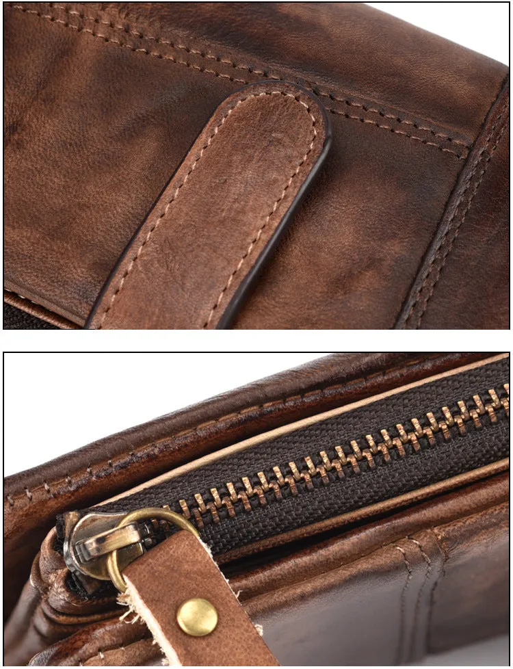 Realaiot Vintage Fashion Wax oil skin Long Purse Genuine Leather Notecase For Ladies Girls 2 Folds Long Wallet RIFD Men Wallet