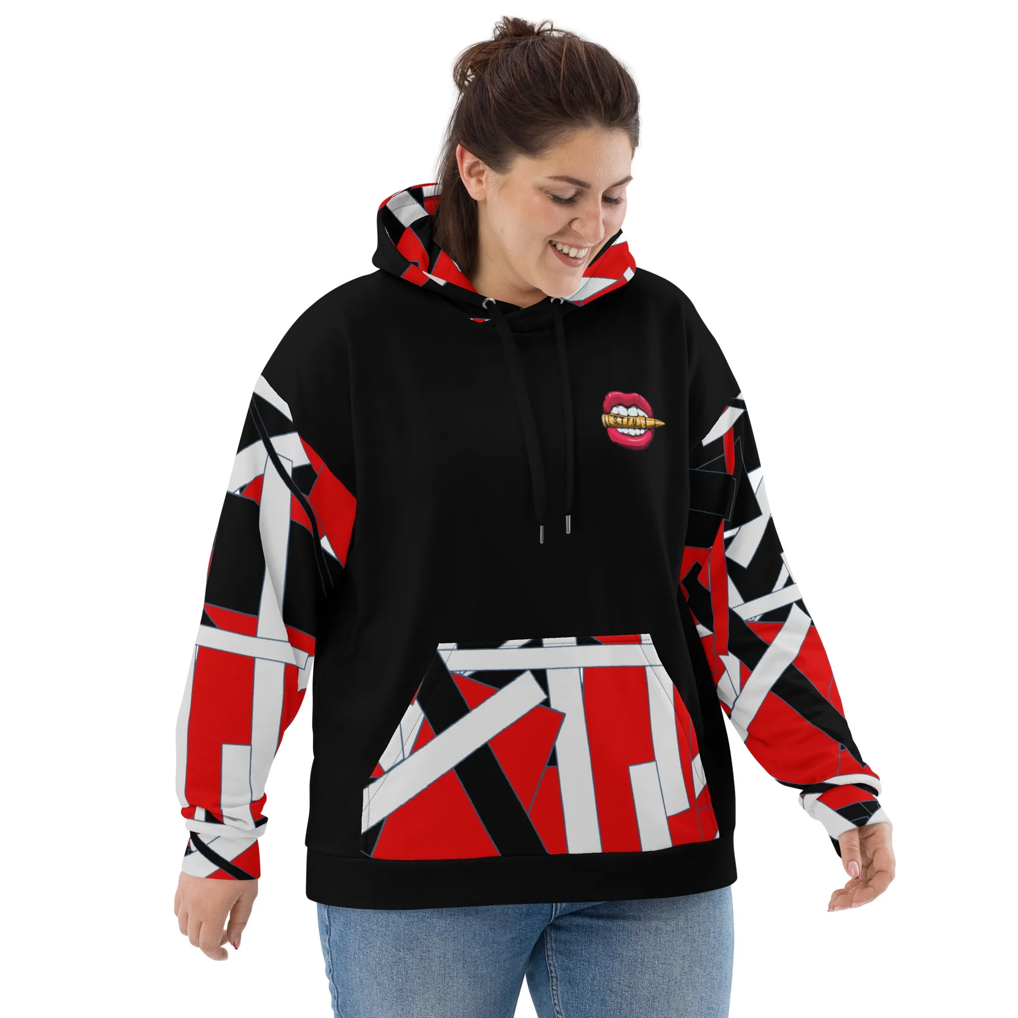 Red Geometric Unisex Hoodie