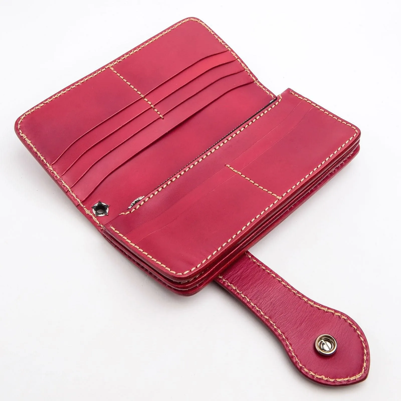 Red Indian Leather Biker Wallets