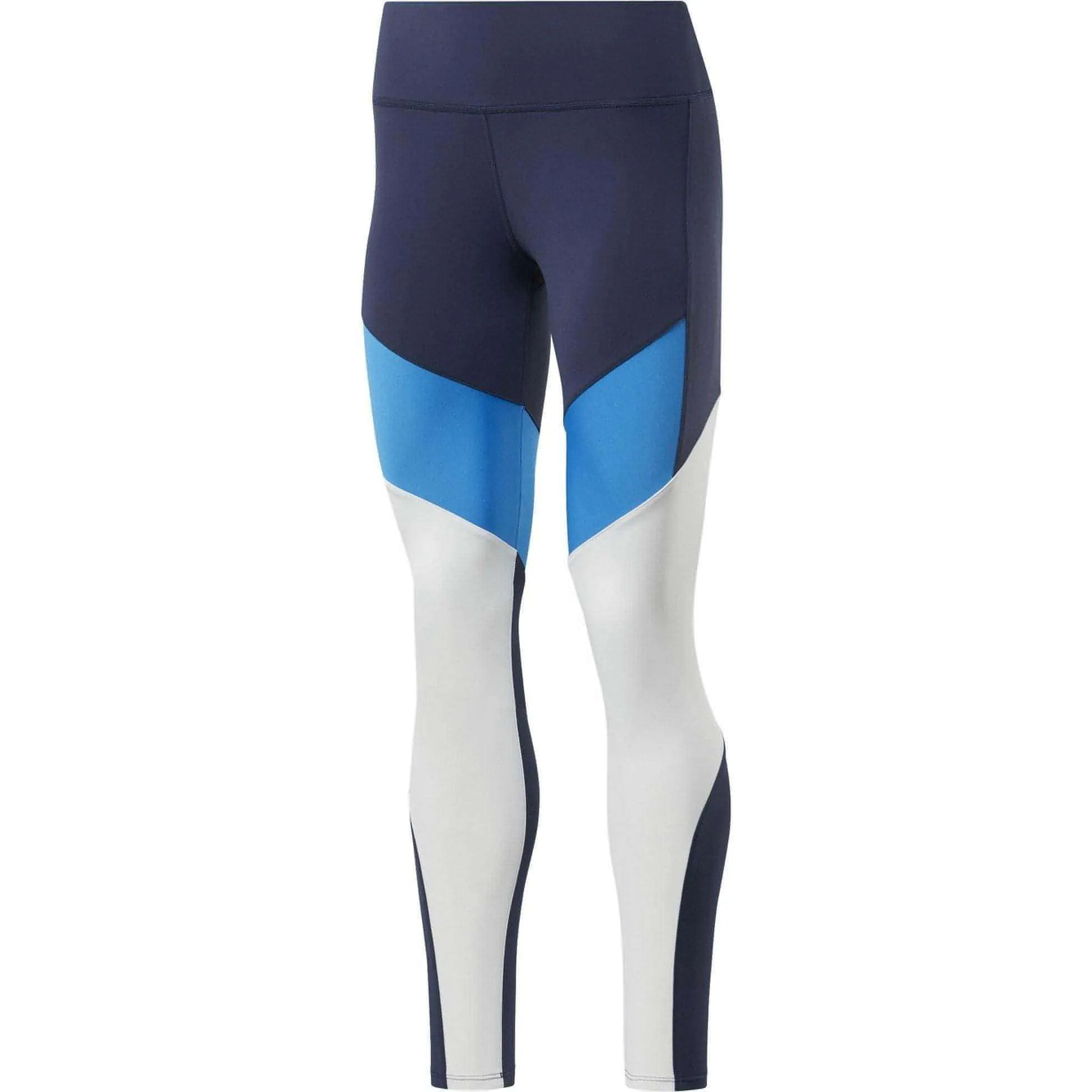 Reebok Lux 2.0 Mid Rise Womens Long Training Tights - Blue