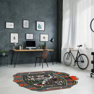 RM "McLaren" Orange Graphic Area / Throw Rug - 6.5' X 6.25'