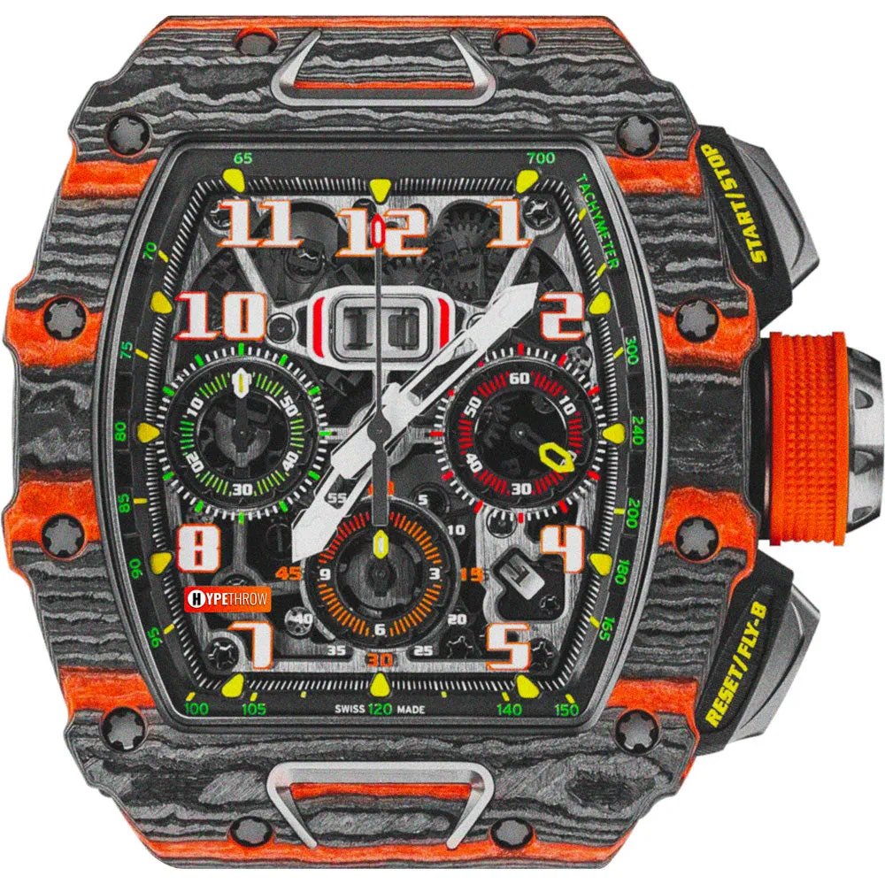 RM "McLaren" Orange Graphic Area / Throw Rug - 6.5' X 6.25'