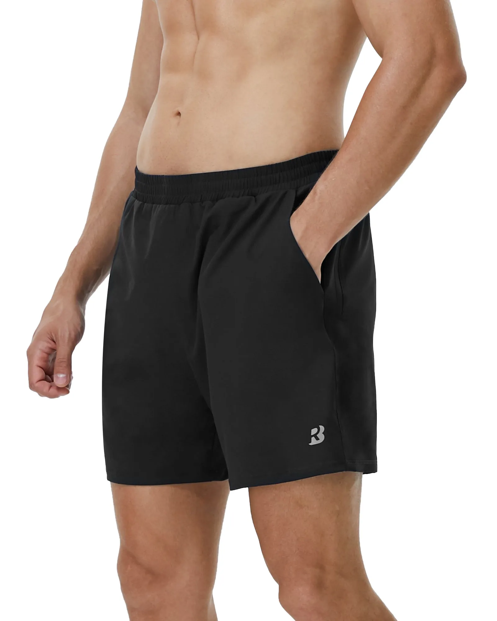 Roadbox Men's 5 Inch Running Athletic Quick Dry Shorts with Pockets for Workout Gym Exercise