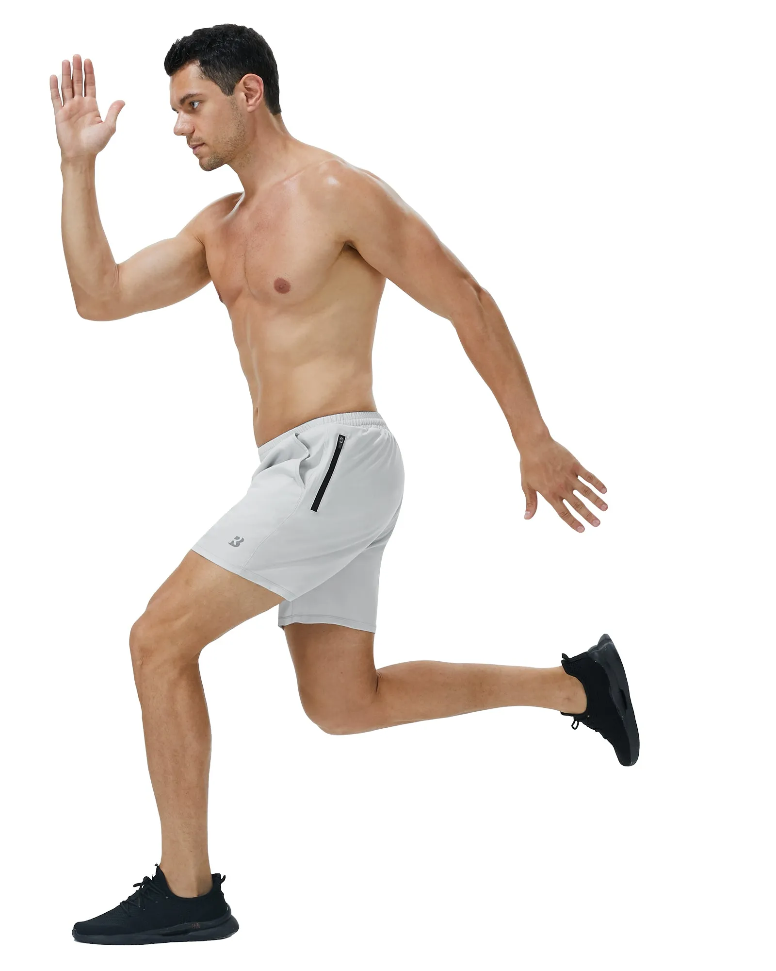 Roadbox Men's 5 Inch Running Athletic Quick Dry Shorts with Pockets for Workout Gym Exercise