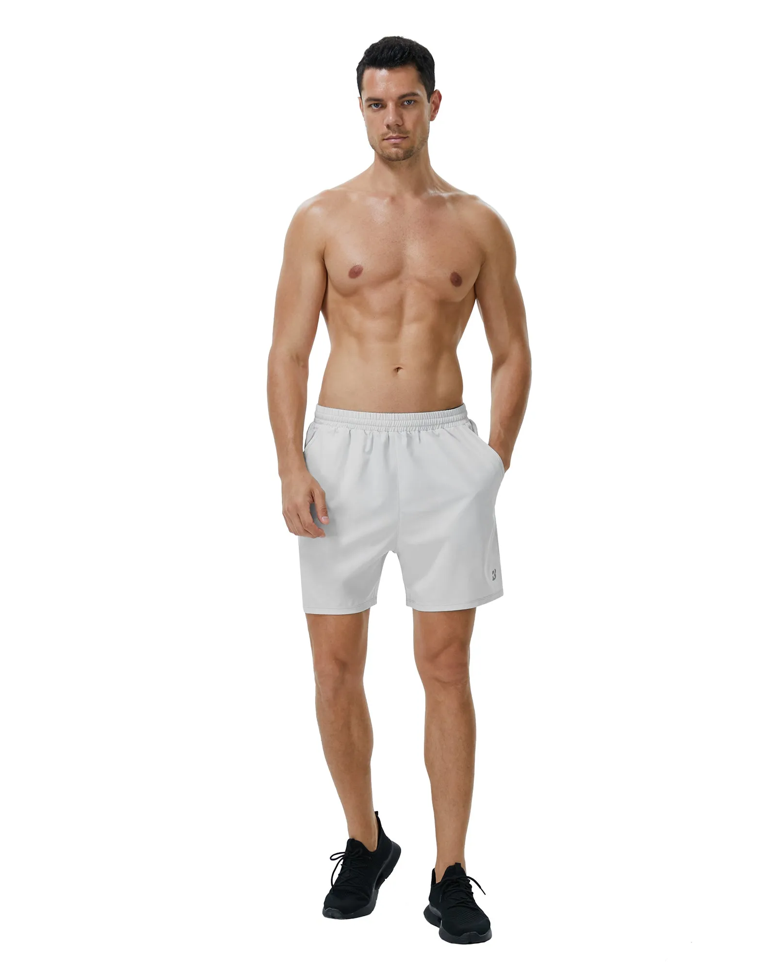 Roadbox Men's 5 Inch Running Athletic Quick Dry Shorts with Pockets for Workout Gym Exercise