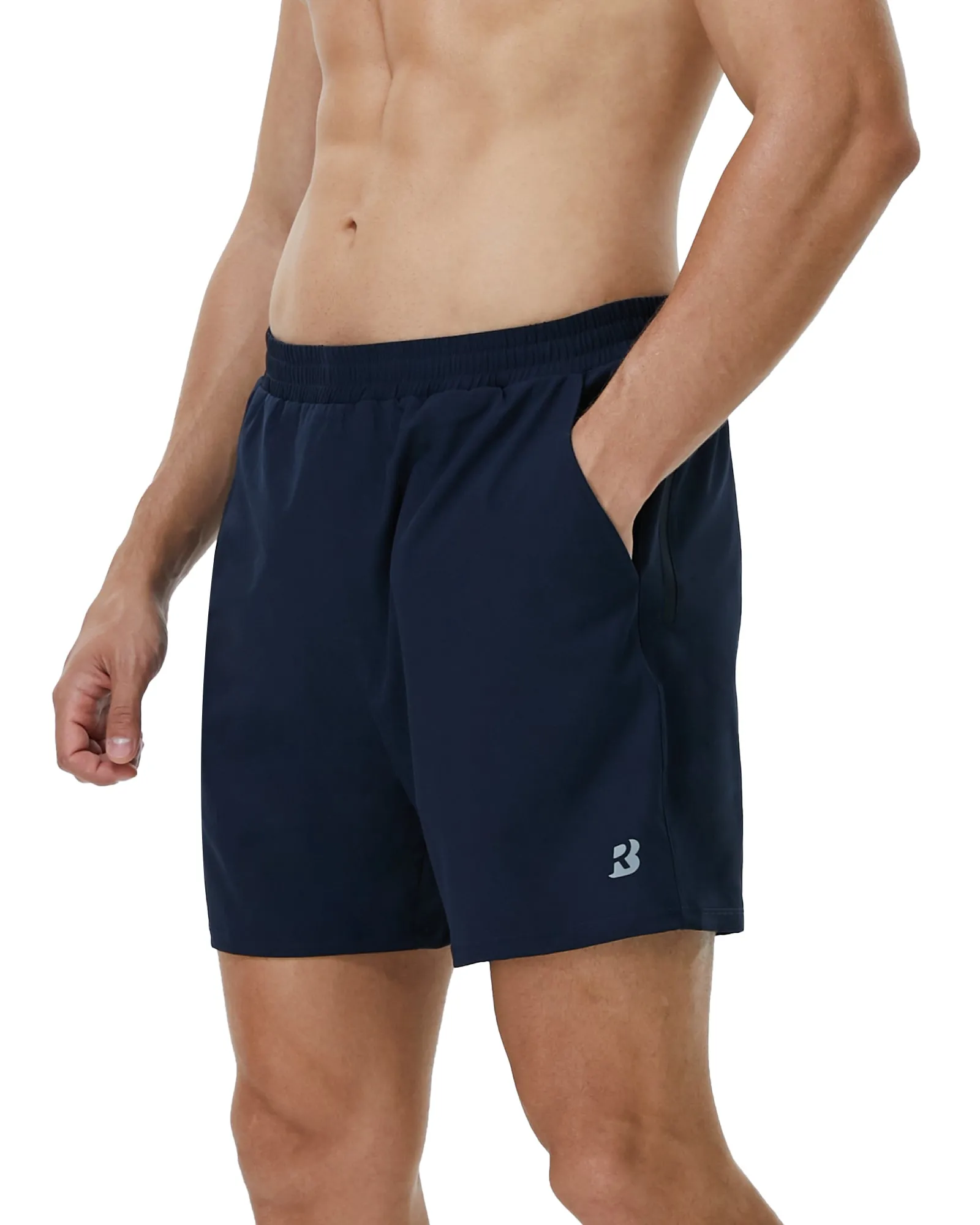 Roadbox Men's 5 Inch Running Athletic Quick Dry Shorts with Pockets for Workout Gym Exercise