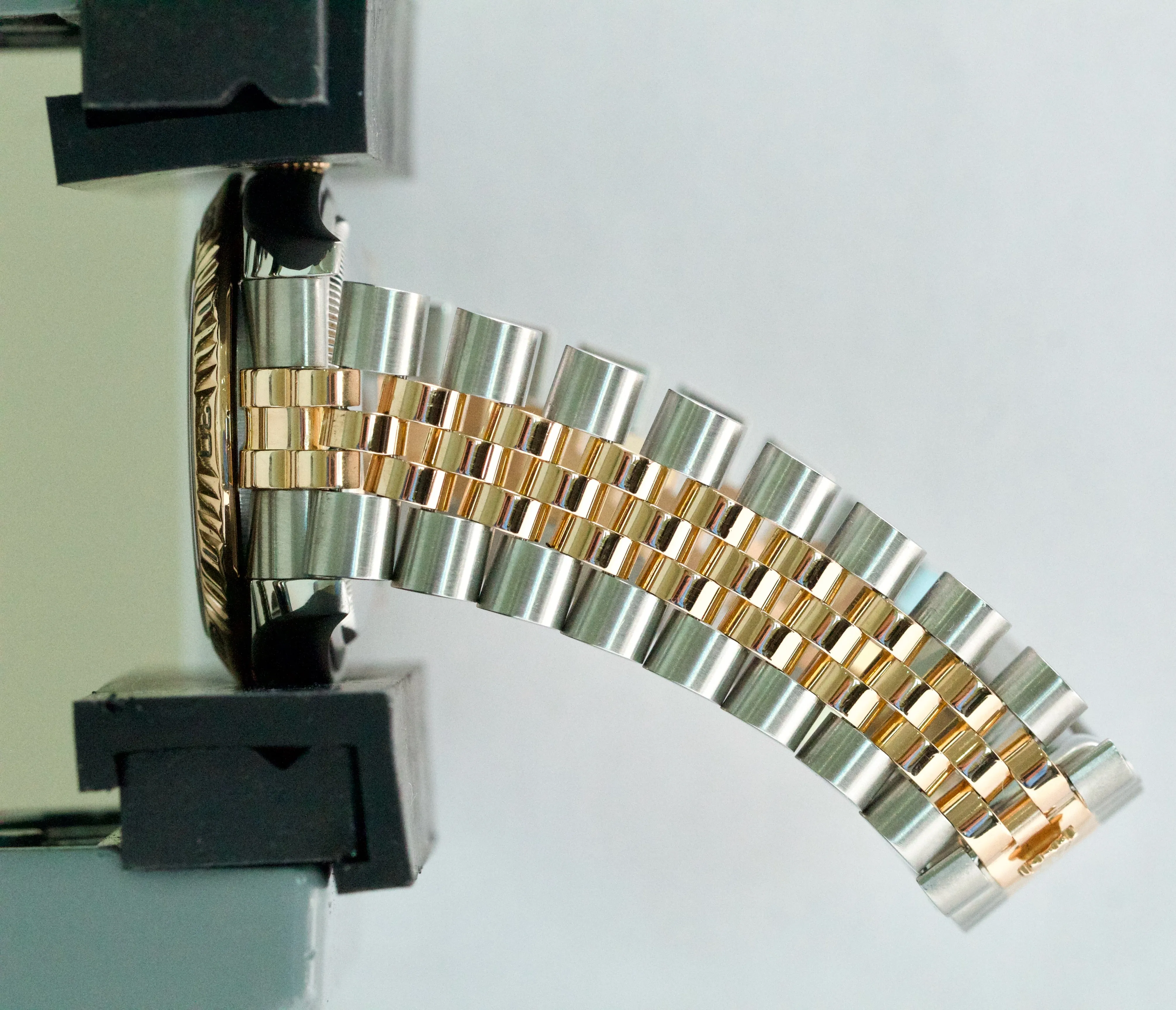 Rolex DateJust 116263 SILVER Turn-O-Graph JUBILEE 36mm Two-Tone Rose Gold Watch