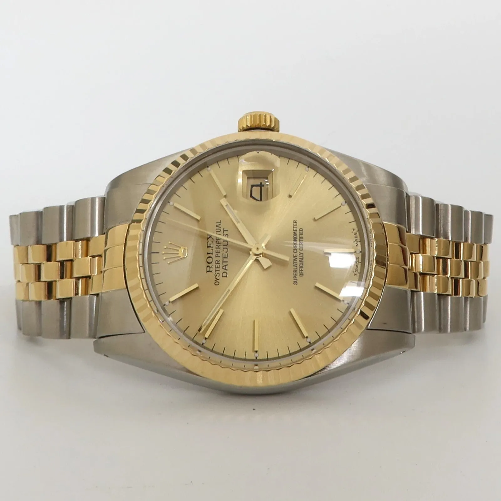 Rolex Datejust 36MM 18kt Yellow Gold & Stainless Steel Gold Dial Jubilee 16013