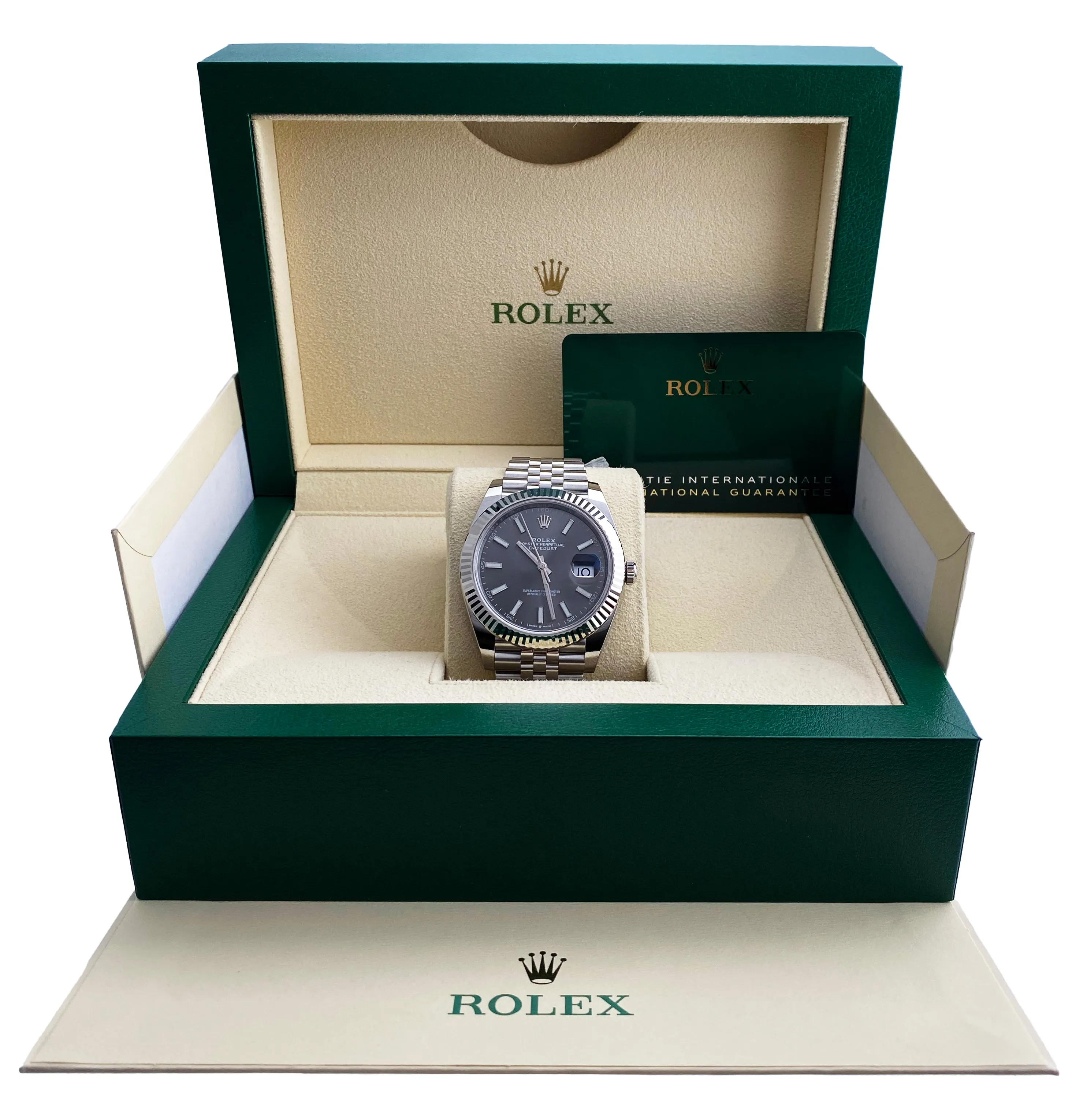 Rolex Datejust 41 126334 Slate Dial Mens Watch Box & Papers