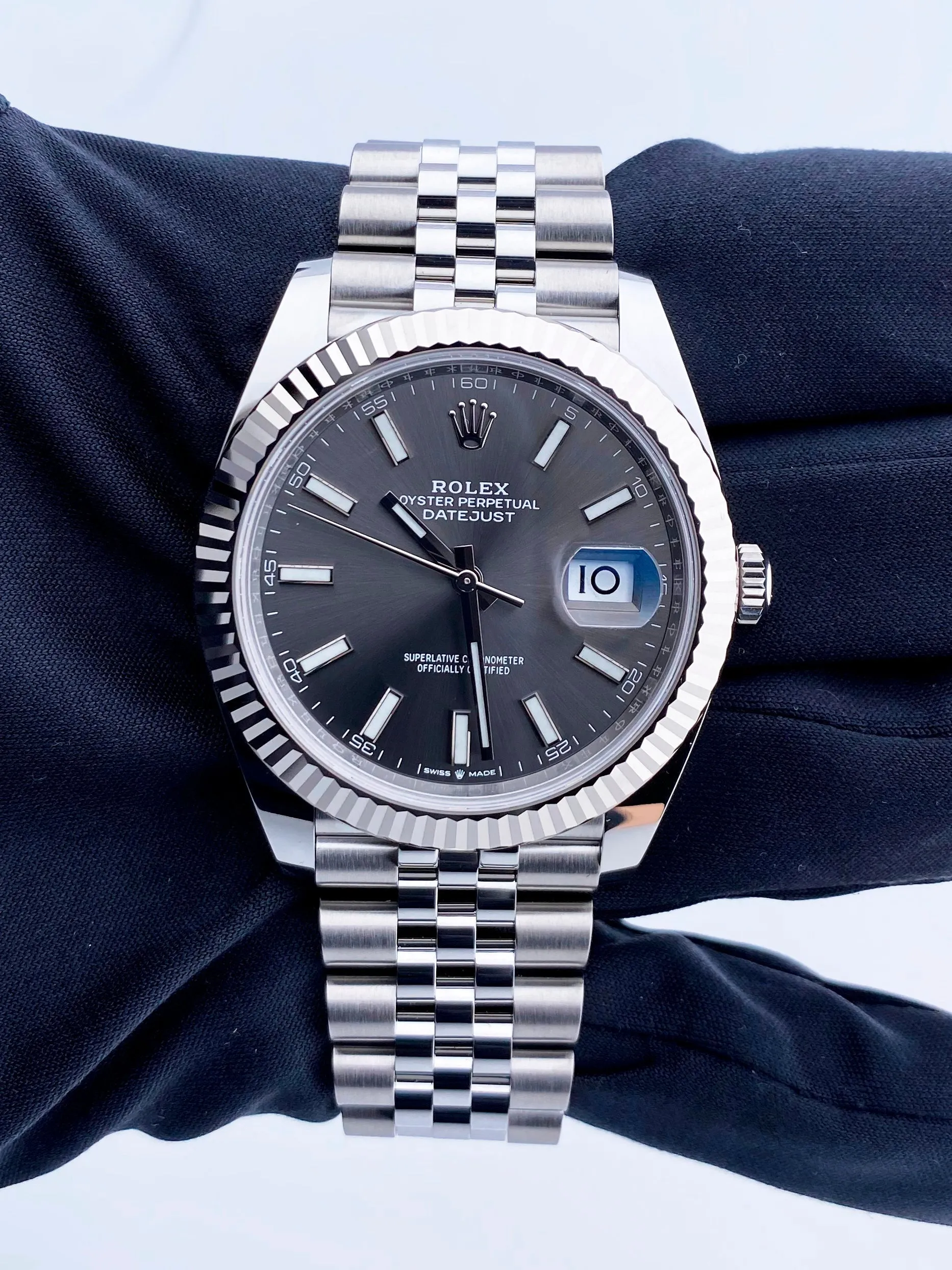 Rolex Datejust 41 126334 Slate Dial Mens Watch Box & Papers