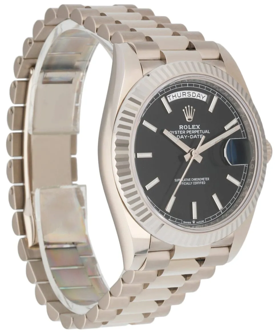 Rolex Day-Date 228239 18K White Gold Men's Watch Box & papers