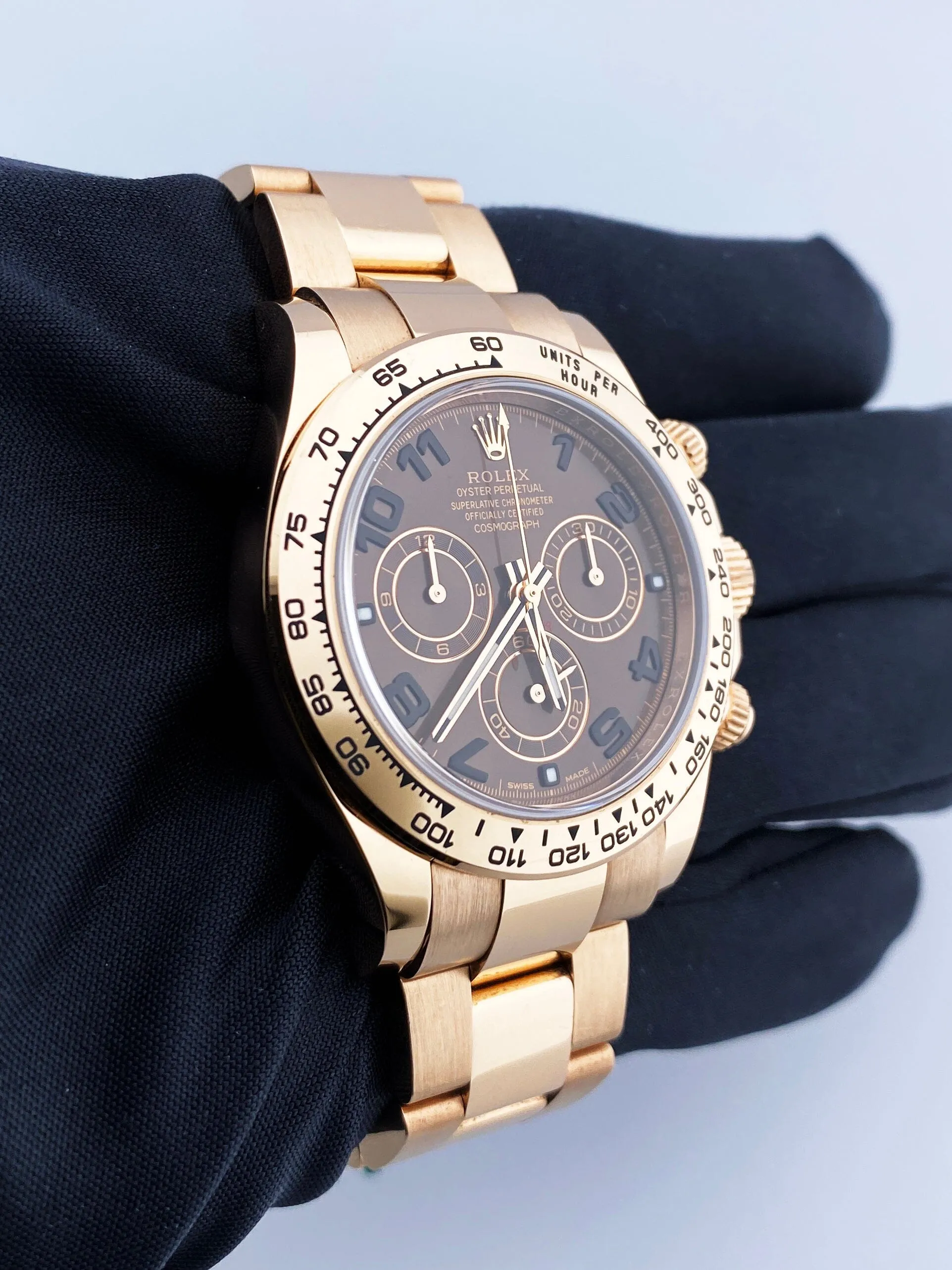 Rolex Daytona 116505 18K Rose Gold Chocolate Dial Mens Watch