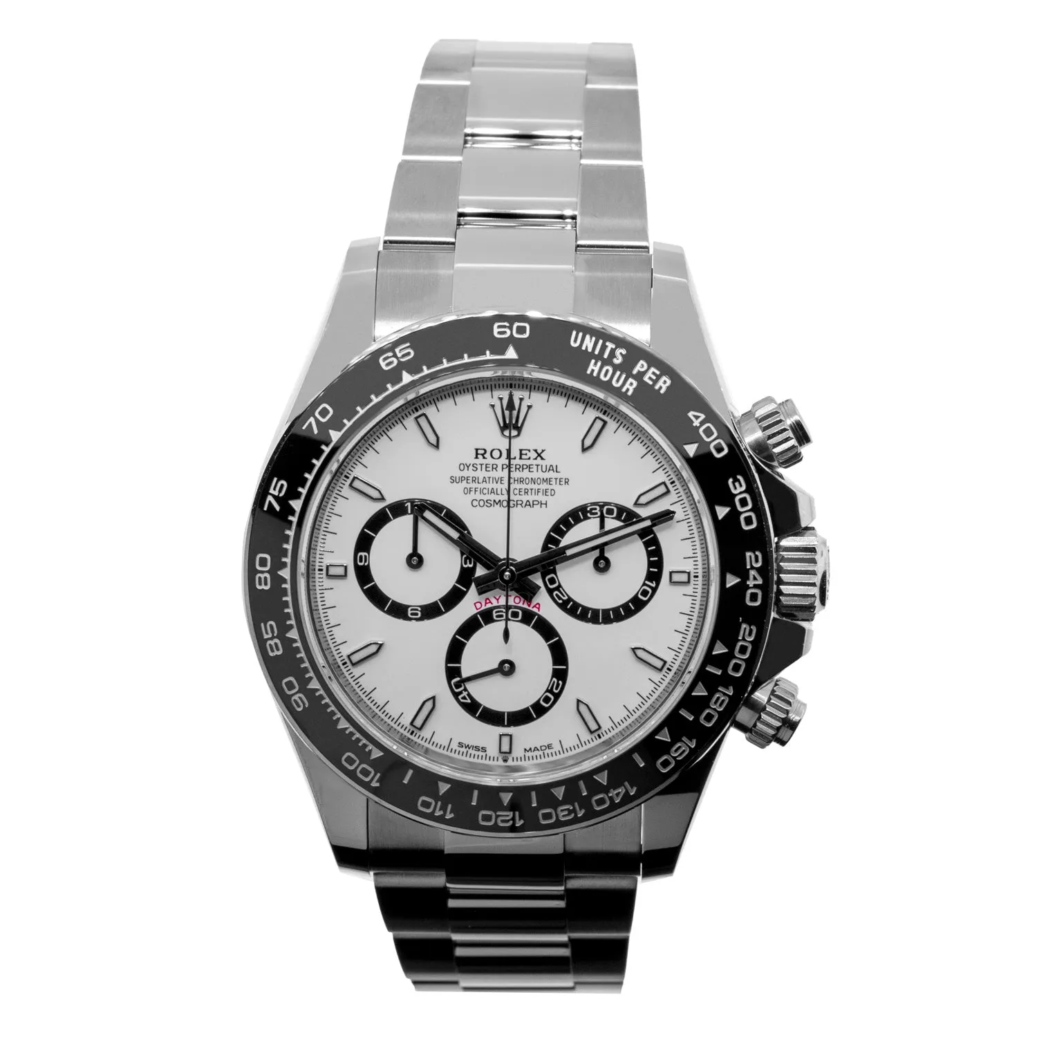 Rolex Daytona "White Panda" 40mm Stainless Steel White Dial & Black Bezel 126500LN
