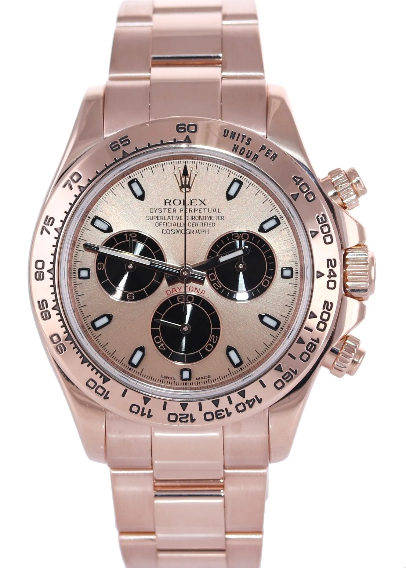Rolex Daytona Rose Gold 18k Pink Panda Dial 116505 Chrono Watch Box