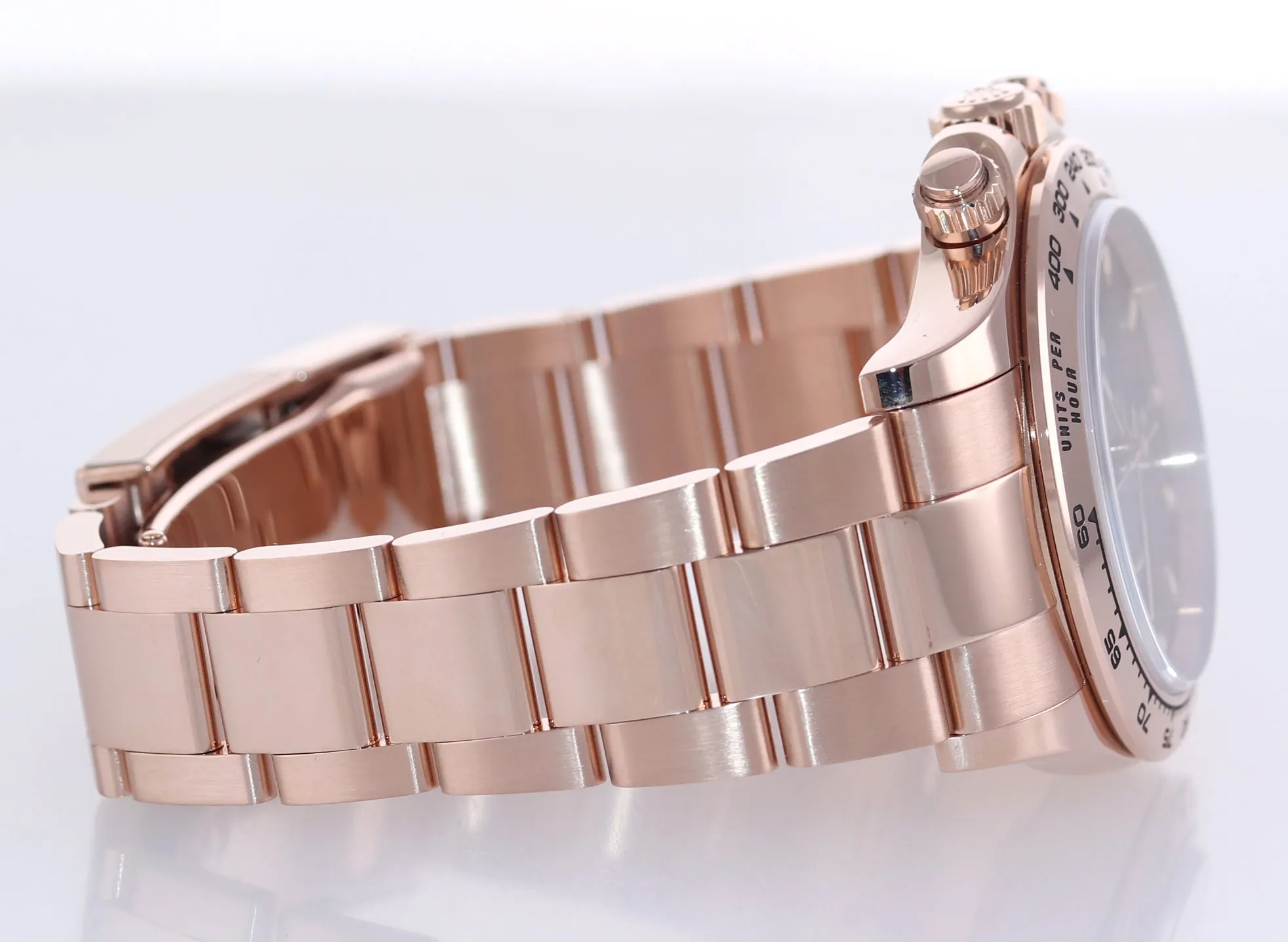 Rolex Daytona Rose Gold Chocolate Stick Dial 116505 Chrono Watch