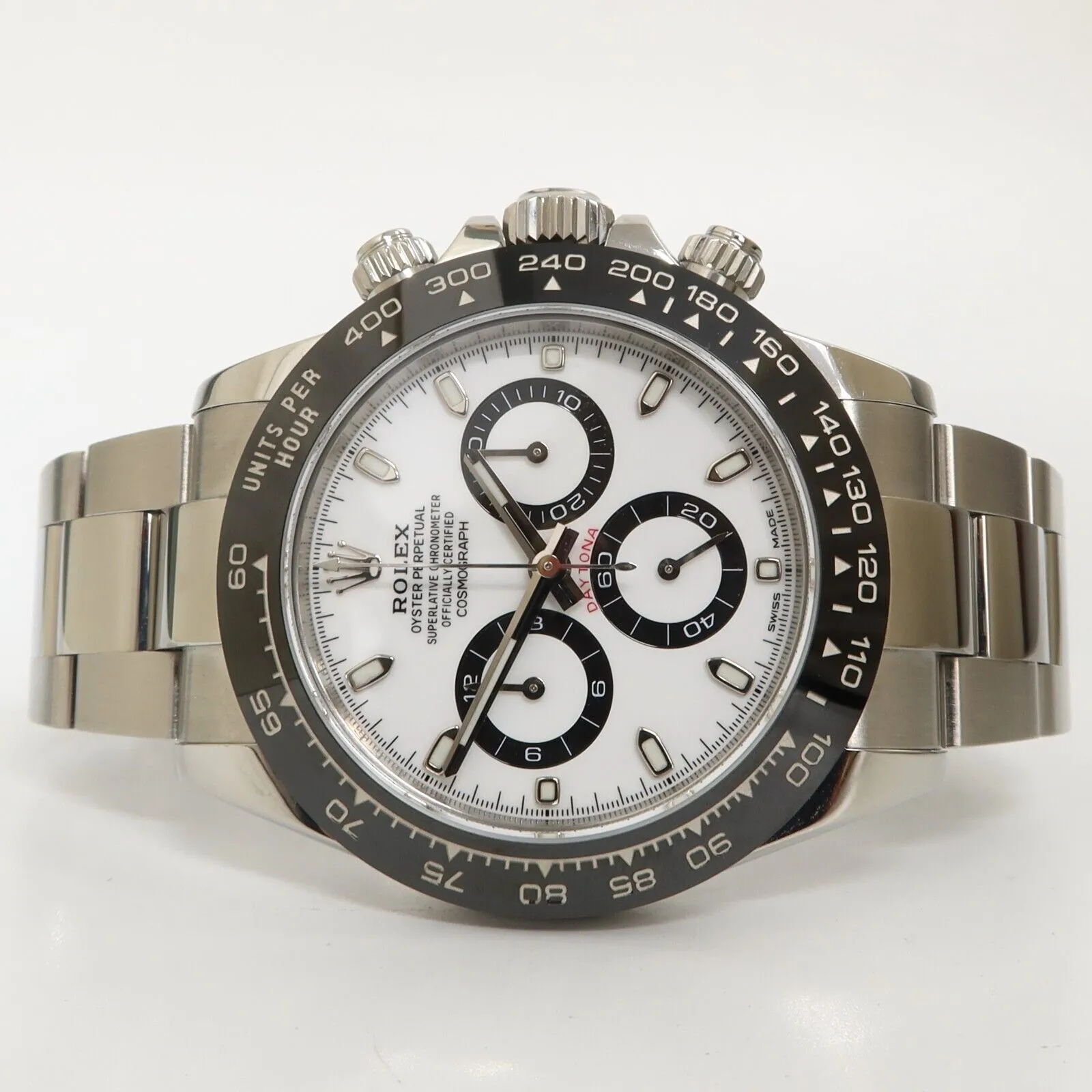 Rolex Daytona Stainless Steel White Dial Panda 40MM Automatic 116500LN