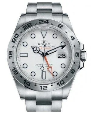 Rolex Explorer II "Steve McQueen" GMT Stainless Steel White Dial 42mm Oyster Bracelet 216570 - NEW
