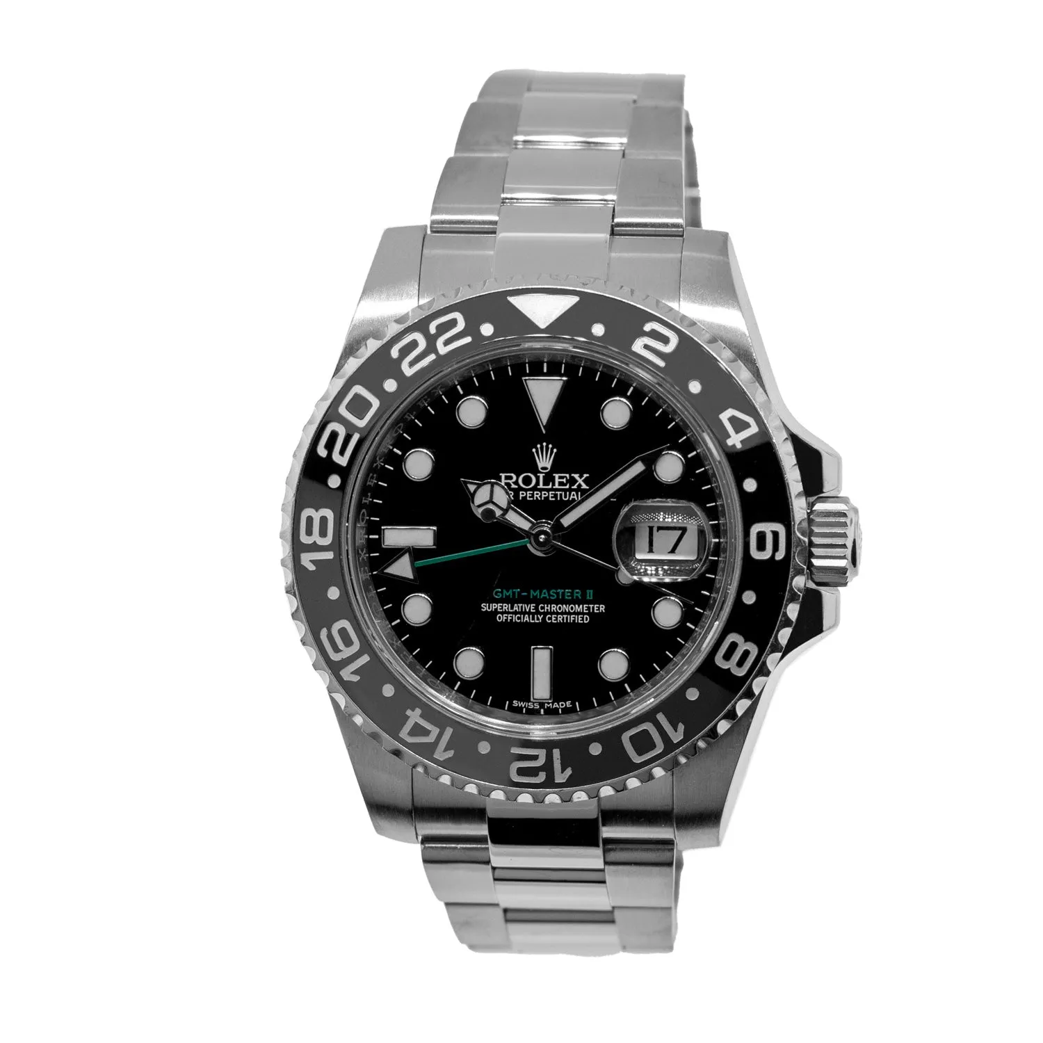 Rolex GMT-Master II 40mm Stainless Steel Black Dial & Black Ceramic Bezel 116710LN