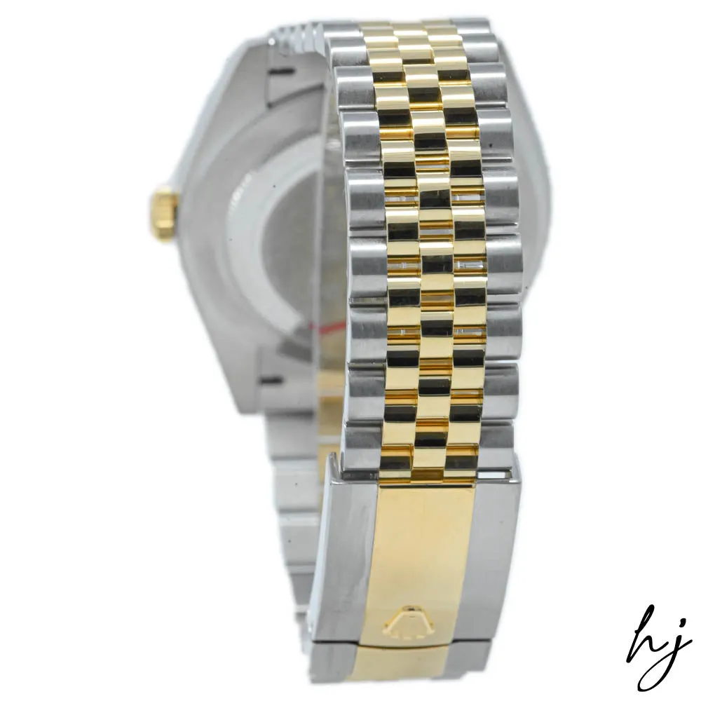 Rolex Men's Datejust 18K Yellow Gold & Steel 41mm Slate Roman Dial Watch #: 126333