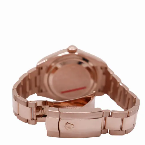 Rolex Men's Sky-Dweller 18K Rose Gold 42mm Rhodium Stick Dial Watch Ref #326935