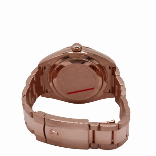Rolex Men's Sky-Dweller 18K Rose Gold 42mm Rhodium Stick Dial Watch Ref #326935