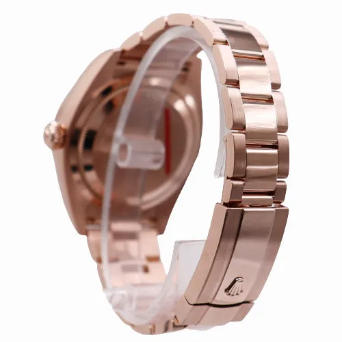Rolex Men's Sky-Dweller 18K Rose Gold 42mm Rhodium Stick Dial Watch Ref #326935