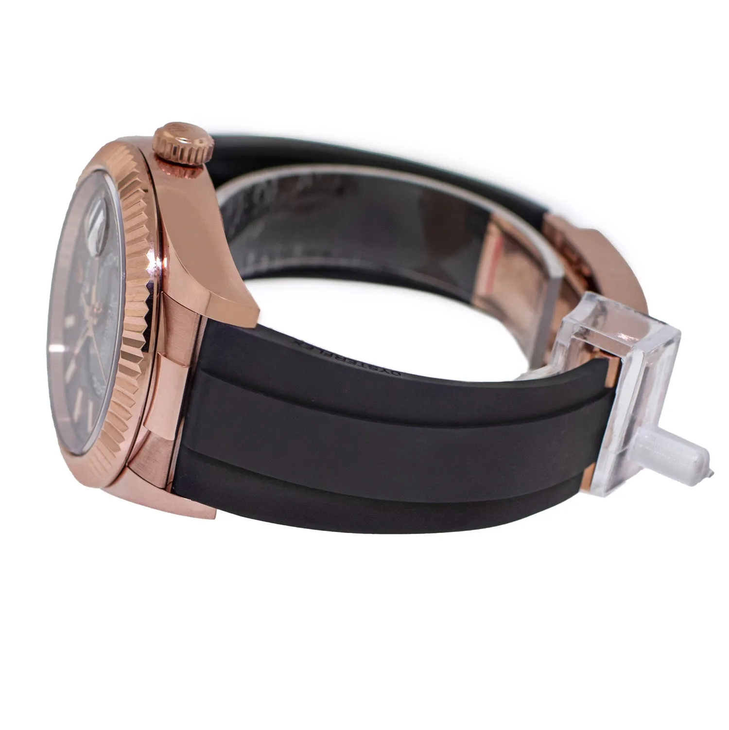 Rolex Sky-Dweller 42mm Everose Gold Chocolate Index Dial & Fluted Bezel 326235